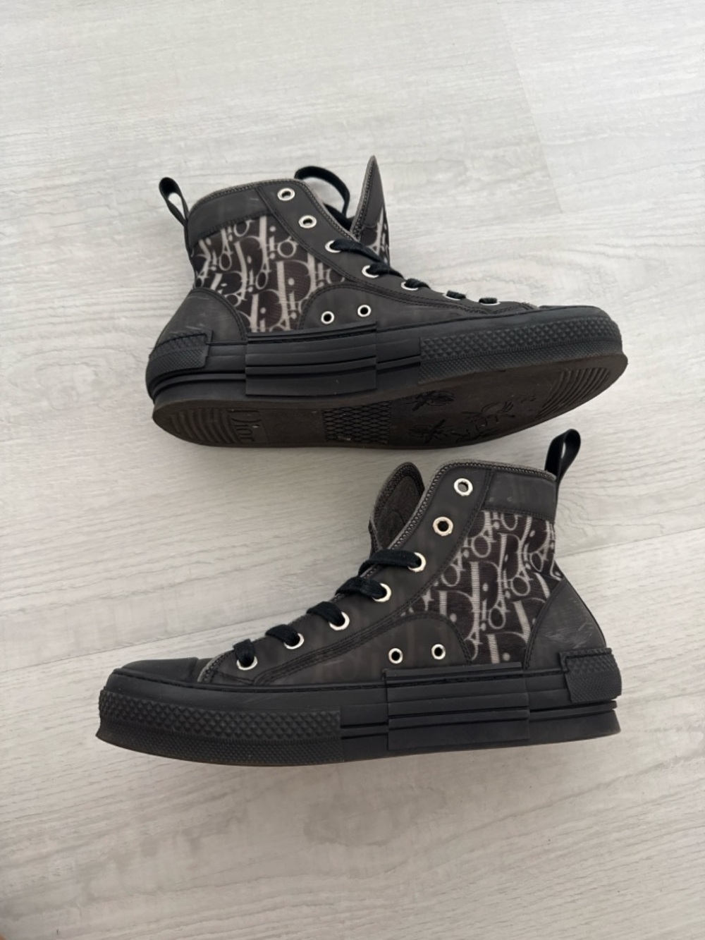 B23 League High-Top Sneaker Black Dior Oblique Canvas - Picture 3 of 7